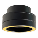 Manguito em Inox Preto Parede Dupla, Diâmetro: 80 MM
